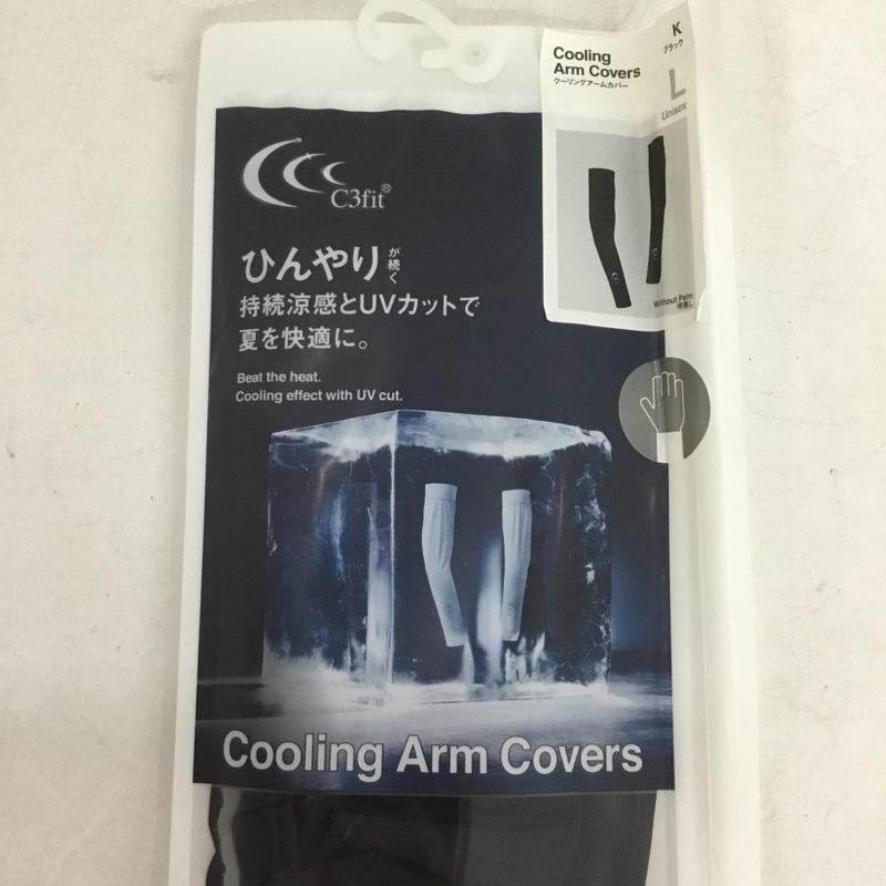 古着 USED ファッション小物 ファッション小物 C3fit 3F09161 クーリングアームカバー 甲無し UVカット ワンポイント 黒 / ブラック / メンズ USED 古着 中古 10132864