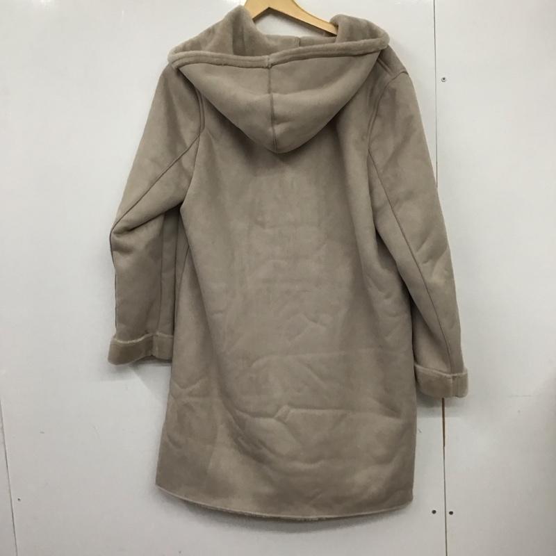 ユニクロ UNIQLO コート コート一般 212-409857 ムートンタッチフーデットコート ロングコート XL 無地 ベージュ / ベージュ / レディース USED 古着 中古 10132643