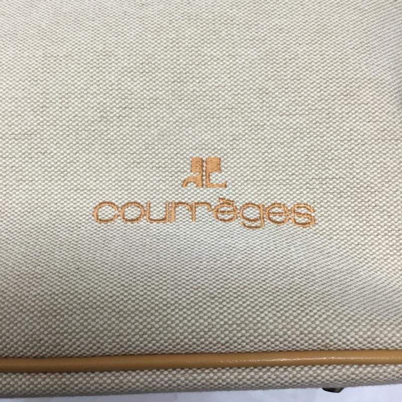 クレージュ courreges ハンドバッグ ハンドバッグ ロゴ、文字 ベージュ / ベージュ / レディース USED 古着 中古 10113526