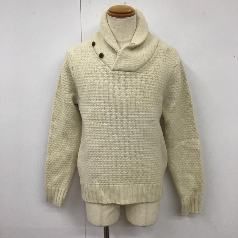 サタデーズサーフニューヨークシティー SATURDAYS SURF NYC ニット、セーター 長袖 bbm-6434-b 長袖セーター ニットカットソー Vネックニット リブニットカットソー S 無地 白 / ホワイト / メンズ USED 古着 中古 10112769