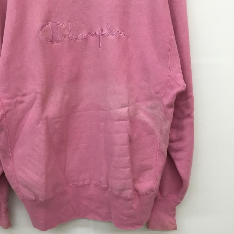 チャンピオン Champion トレーナー 長袖 REVERSE WEAVE USA製 L ロゴ、文字 桃 / ピンク / メンズ USED 古着 中古 10135945