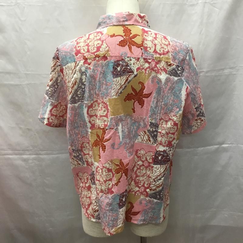 ベルフローリー BELL FLORRIE シャツ、ブラウス 半袖 半袖シャツ カラーシャツ 半袖カットソー カジュアルシャツ 3L プリント マルチカラー / マルチカラー / レディース USED 古着 中古 10108994