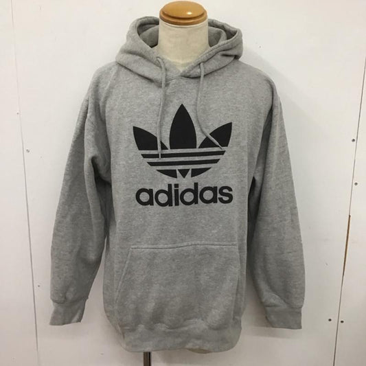 アディダスオリジナルス adidas originals パーカー 長袖 ab8290 プルオーバーフーディ 長袖プルオーバーパーカー ロゴ、文字 灰 / グレー /  メンズ USED 古着 中古 10126182