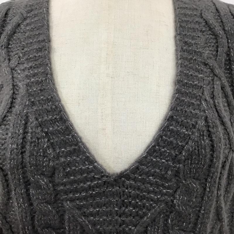 ザラ ZARA ベスト ベスト ノースリーブニット ベスト プルオーバー M 無地 灰 / グレー / レディース USED 古着 中古 10118530