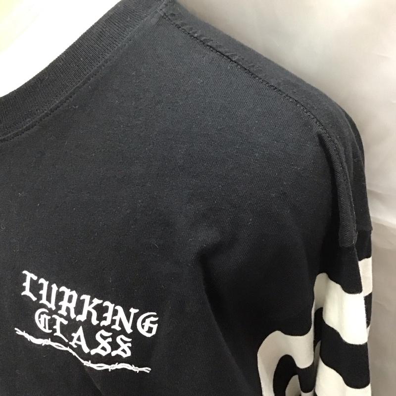 ラーキングクラス LURKING CLASS カットソー 長袖 長袖カットソー クルーネックカットソー ロングスリーブカットソー プリントTシャツ XL プリント 白 / ホワイト / X 黒 / ブラック /  メンズ USED 古着 中古 10113196