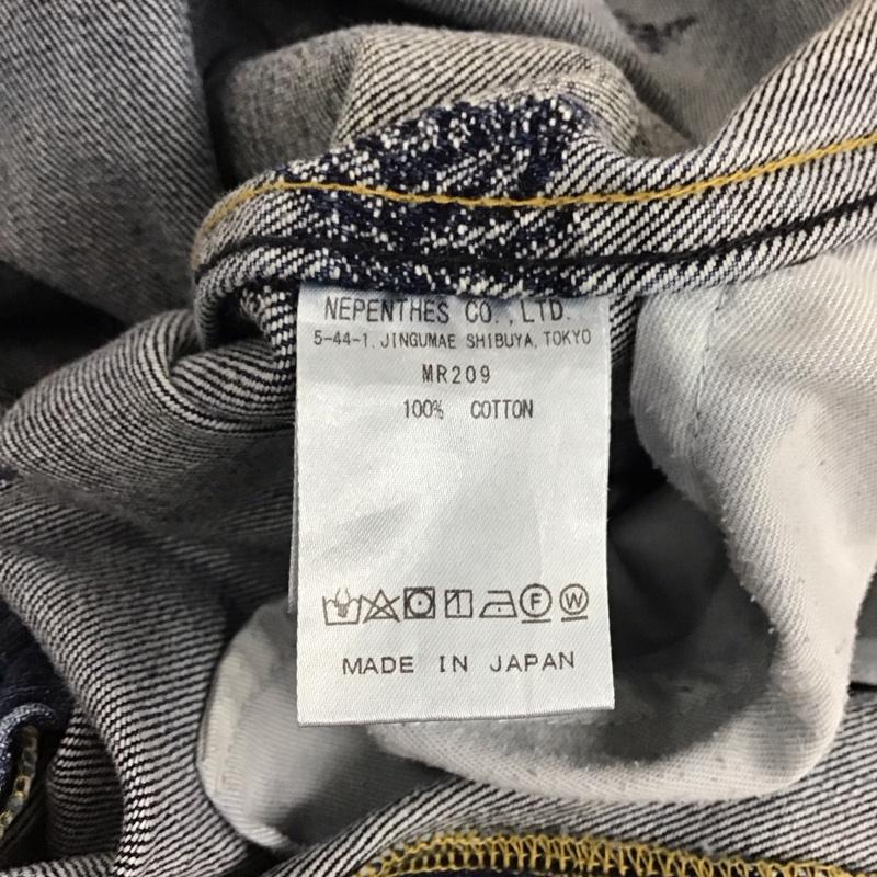 ニードルス Needles パンツ デニム、ジーンズ デニムパンツ ワイドパンツ カジュアルパンツ L ロゴ、文字 インディゴ / インディゴ / メンズ USED 古着 中古 10134712