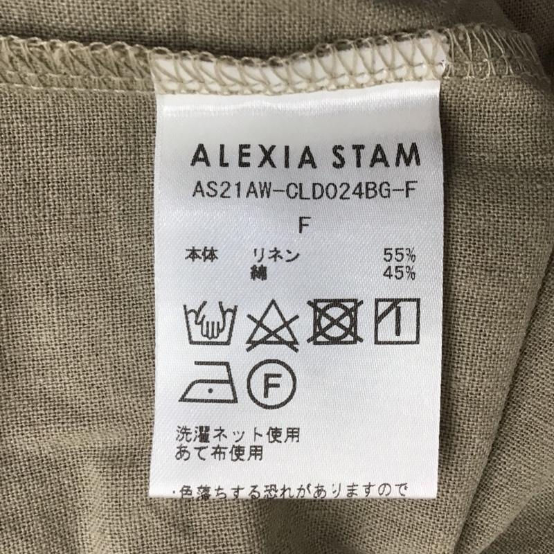 アリシアスタン ALEXIA STAM カットソー 長袖 as21aw-cld024bg-f シャツチュニック 長袖カットソー FREE 無地 ベージュ / ベージュ / レディース USED 古着 中古 10114510