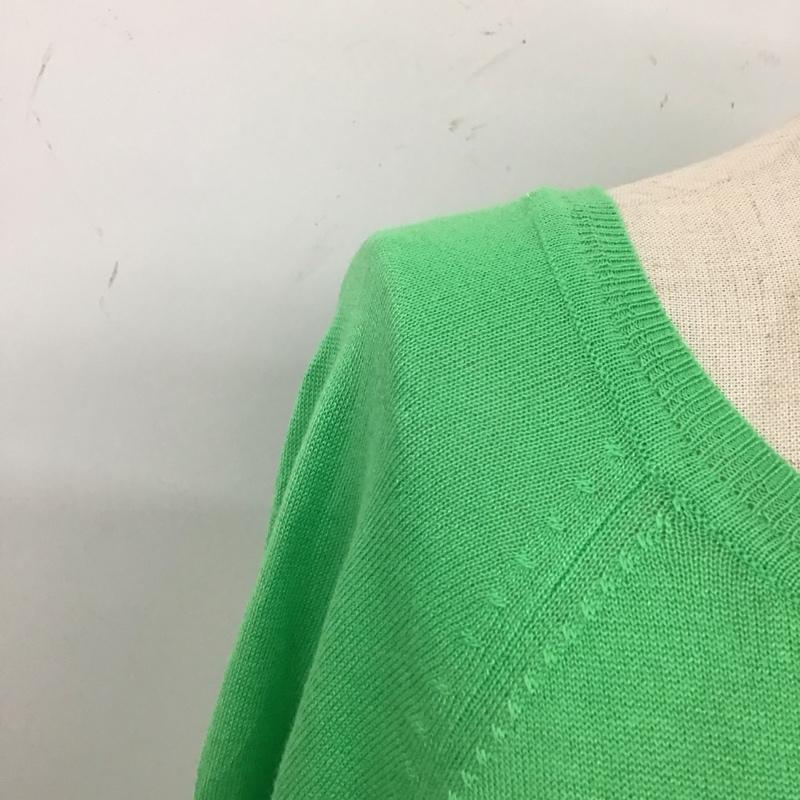 ザラ ZARA ニット、セーター 長袖 長袖ニットカットソー ニット セーター クルーネックニット S 無地 緑 / グリーン /  レディース USED 古着 中古 10112190