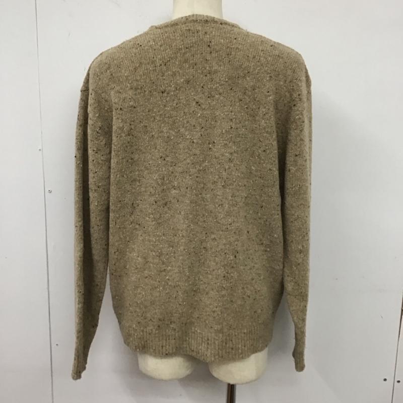 パパス PAPAS ニット、セーター 長袖 L 無地 ベージュ / ベージュ / メンズ USED 古着 中古 10123479