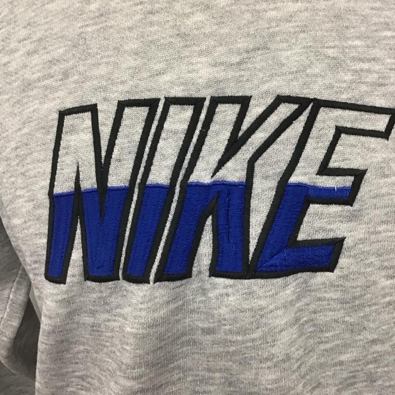 ナイキ NIKE トレーナー 長袖 S ロゴ、文字 灰 / グレー /  メンズ USED 古着 中古 10119732