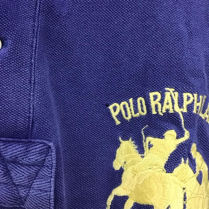 ポロバイラルフローレン Polo by RALPH LAUREN ポロシャツ 半袖 半袖ポロシャツ カラーシャツ 半袖カットソー XL ロゴ、文字 青 / ブルー / メンズ USED 古着 中古 10134945