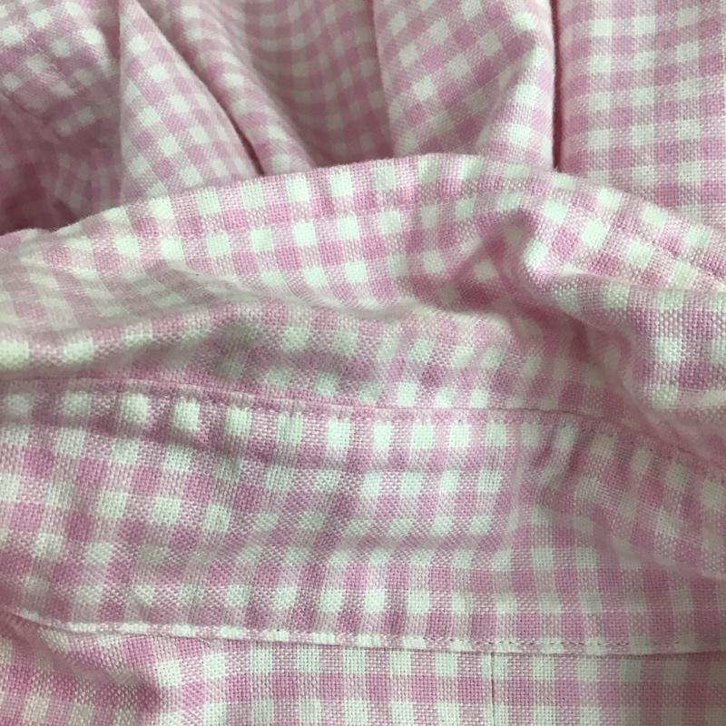 ラルフローレン RALPHLAUREN シャツ、ブラウス 半袖 半袖シャツ ギンガムチェックシャツ ボタンダウンシャツ カラーシャツ ロゴ、文字 白 / ホワイト / X 桃 / ピンク / メンズ USED 古着 中古 10107023