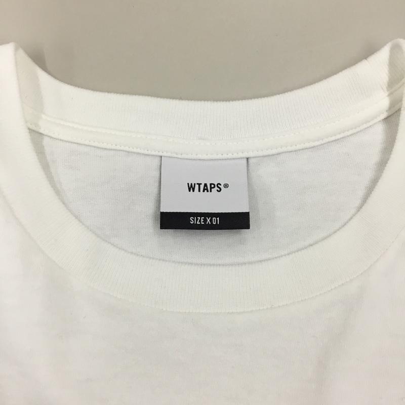 ダブルタップス WTAPS Tシャツ 半袖 半袖カットソー プリントTシャツ クルーネックカットソー 1 ロゴ、文字 白 / ホワイト / メンズ USED 古着 中古 10114300