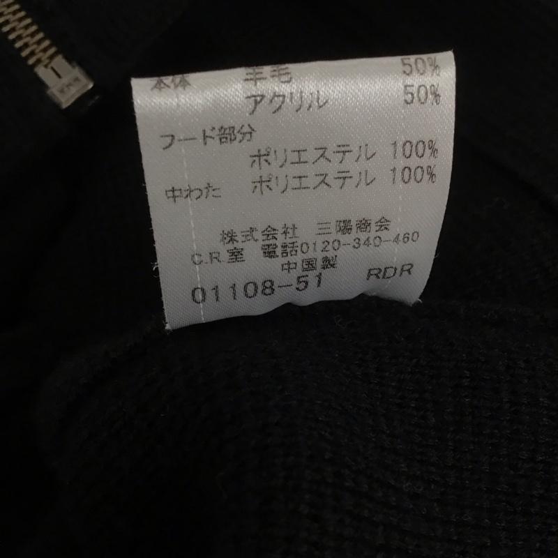 バーバリーブラックレーベル BURBERRY BLACK LABEL ニット、セーター 長袖 bmt10-118-09 長袖ニット ジップアップニットジャケット アウター セーター 2 ロゴ、文字 黒 / ブラック / メンズ USED 古着 中古 10106326