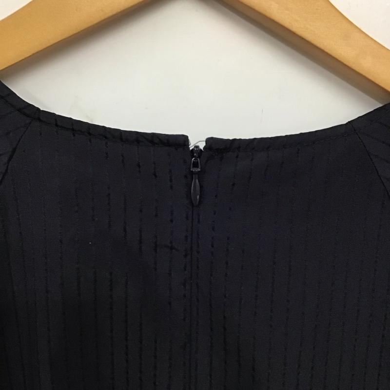ユナイテッドアローズグリーンレーベルリラクシング UNITED ARROWS green label relaxing ワンピース ロングスカート 3526-169-2658 ドビー ストライプコンシャスワンピース 半袖ロングワンピース S ストライプ 紺 / ネイビー / レディース USED 古着 中古 10134164