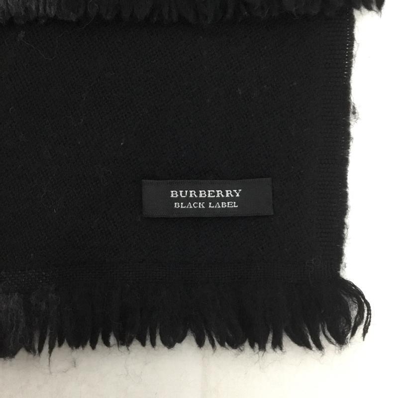 バーバリーブラックレーベル BURBERRY BLACK LABEL マフラー マフラー ロゴ、文字 黒 / ブラック / メンズ USED 古着 中古 10138547