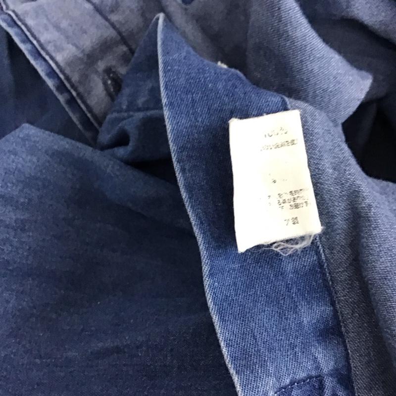 ブルックスブラザーズ BROOKS BROTHERS シャツ、ブラウス 長袖 長袖シャツ 無地シャツ カラーシャツ デニムシャツ L ロゴ、文字 インディゴ / インディゴ / メンズ USED 古着 中古 10150045