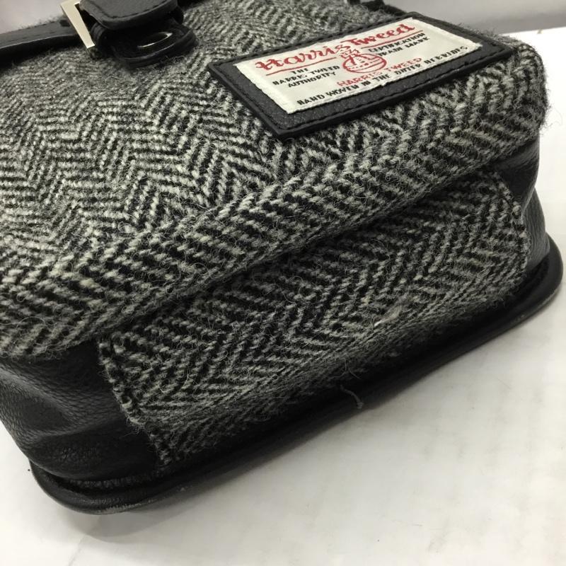 ハリスツイード HARRIS TWEED ショルダーバッグ ショルダーバッグ BRITISH GREEN ミニショルダーバッグ ロゴ、文字 黒 / ブラック / メンズ USED 古着 中古 10113721