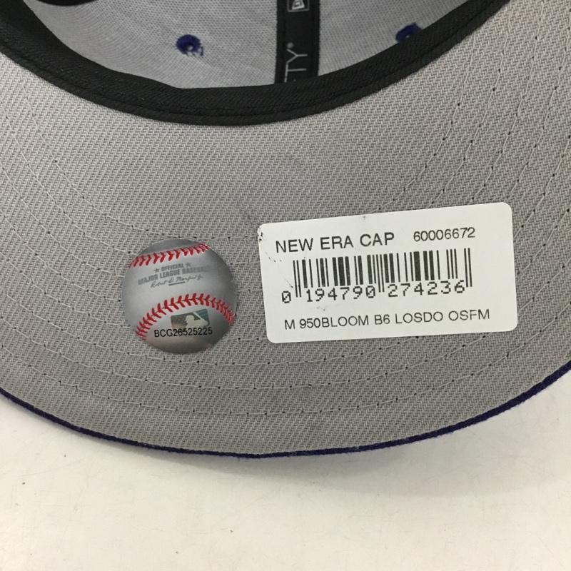 ニューエラ NEW ERA 帽子 キャップ LA ロサンゼルス ドジャース メジャーリーグ 9FIFTY 花 刺繍 ロゴ、文字 青 / ブルー / メンズ USED 古着 中古 10150598