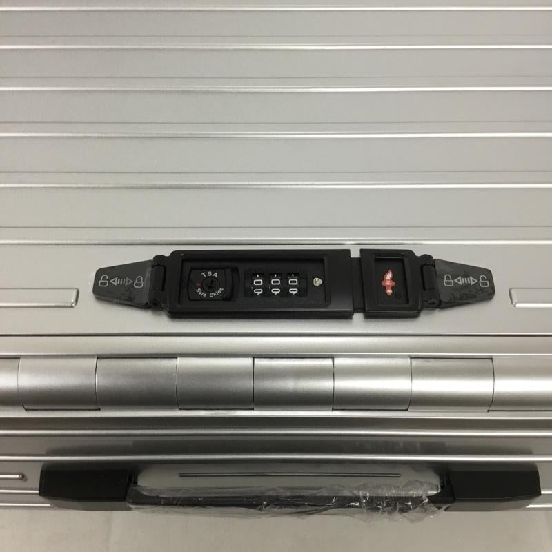 アンドフラット &.FLAT スーツケース、トランク スーツケース、トランク FL14-4-00001 折りたたみ ハードキャリーバッグ キャリーケース 箱有 ロゴ、文字 銀 / シルバー / メンズ USED 古着 中古 10137518
