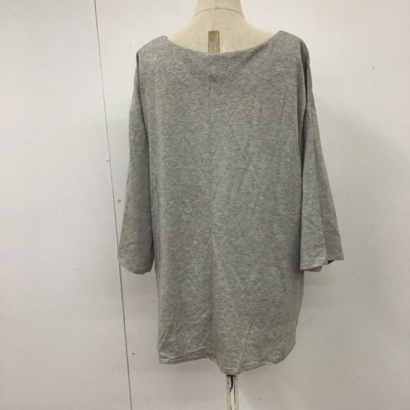 ニコアンド niko and... カットソー 半袖 半袖カットソー 無地Tシャツ クルーネックカットソー 4 無地 灰 / グレー / レディース USED 古着 中古 10113711