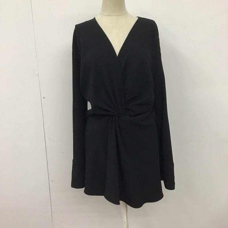 ザラ ZARA カットソー 長袖 M 無地 黒 / ブラック / レディース USED 古着 中古 10124895