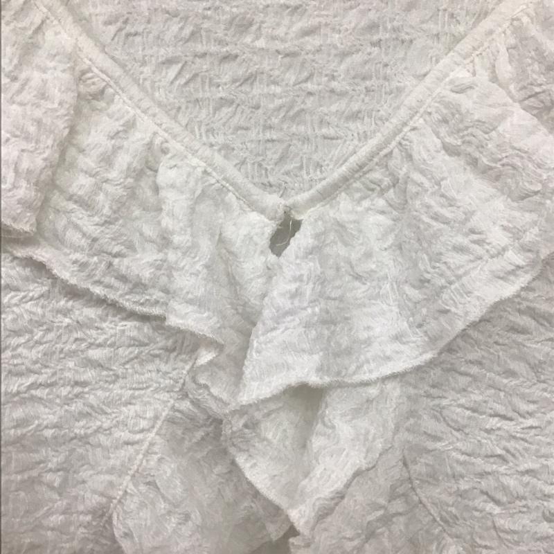 アルシーヴ archives カーディガン 長袖 長袖カーディガン 前開き フリルカラー M 無地 白 / ホワイト / レディース USED 古着 中古 10136739