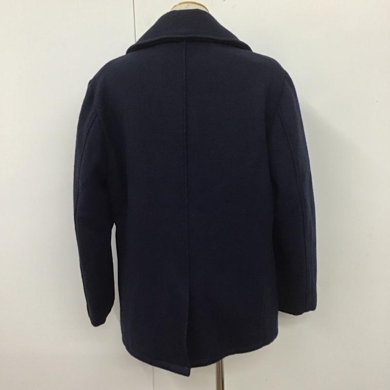 ショット schott コート コート一般 ピーコート アウター ダブルジャケット 40 無地 紺 / ネイビー / メンズ USED 古着 中古 10110375