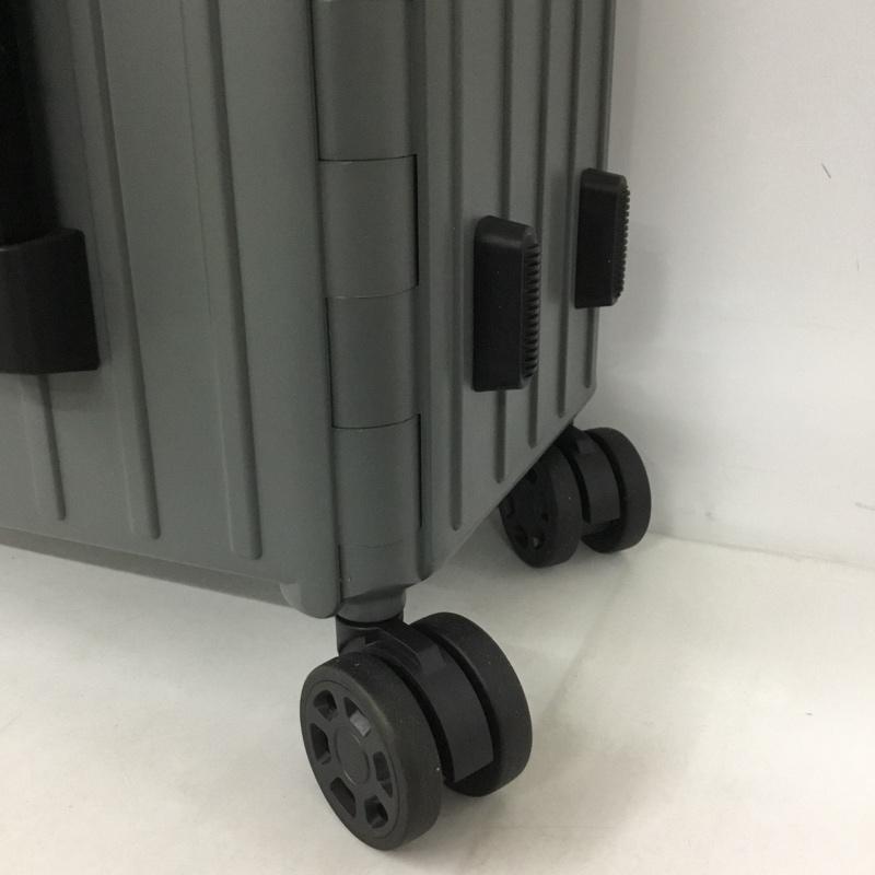 アンドフラット &.FLAT スーツケース、トランク スーツケース、トランク FL14-4-00002 折りたたみ ハードキャリーバッグ キャリーケース 箱有 ロゴ、文字 灰 / グレー / メンズ USED 古着 中古 10137510