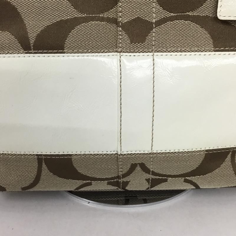 コーチ COACH トートバッグ トートバッグ 12429 シグネチャー 総柄 白 / ホワイト / X ベージュ / ベージュ / レディース USED 古着 中古 10131864
