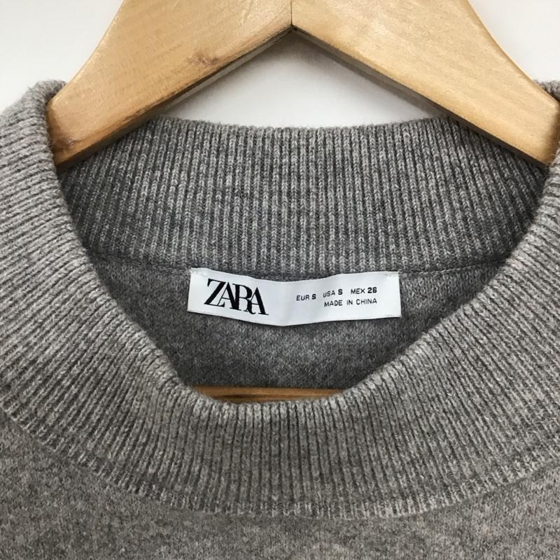 ザラ ZARA ニット、セーター 長袖 S 無地 灰 / グレー / レディース USED 古着 中古 10136660