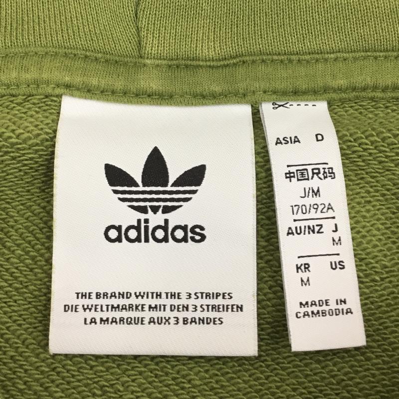 アディダス adidas パーカー 長袖 GD9278 M ロゴ、文字 黄緑 / イエローグリーン / X 黒 / ブラック / メンズ USED 古着 中古 10136986