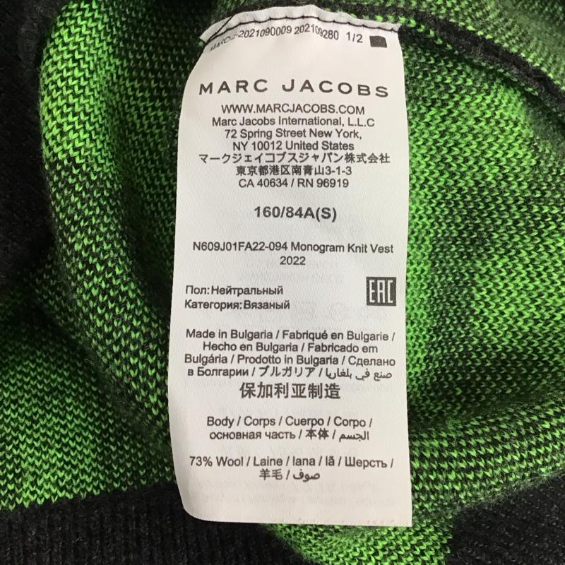 マークジェイコブス MARCJACOBS ベスト ベスト N609J01FA22-094 Vネック S ロゴ、文字 ダークグレー / ダークグレー / X 緑 / グリーン / レディース USED 古着 中古 10112032