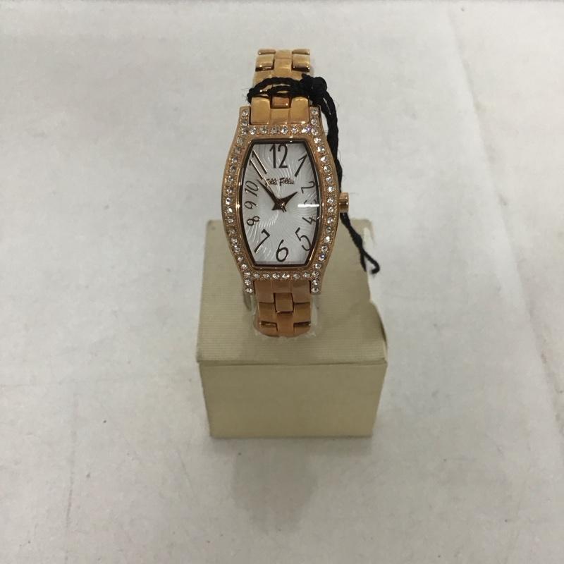 フォリフォリ Folli Follie 腕時計 アナログ(クォーツ式) WF8B026BP 箱有 ロゴ、文字 金 / ゴールド / レディース USED 古着 中古 10134484