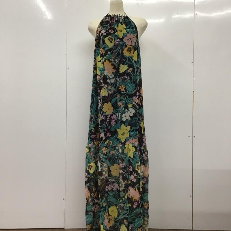 ザラ ZARA ワンピース ロングスカート ロングワンピース ノースリーブワンピース フレアスカート L プリント マルチカラー / マルチカラー / レディース USED 古着 中古 10134123