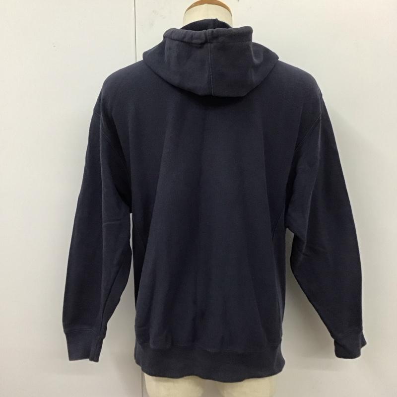 ギャップ GAP パーカー 長袖 長袖パーカー フード付きパーカー プリントスウェット トレーナー アーチロゴ 90s XS ロゴ、文字 紺 / ネイビー /  メンズ USED 古着 中古 10120016