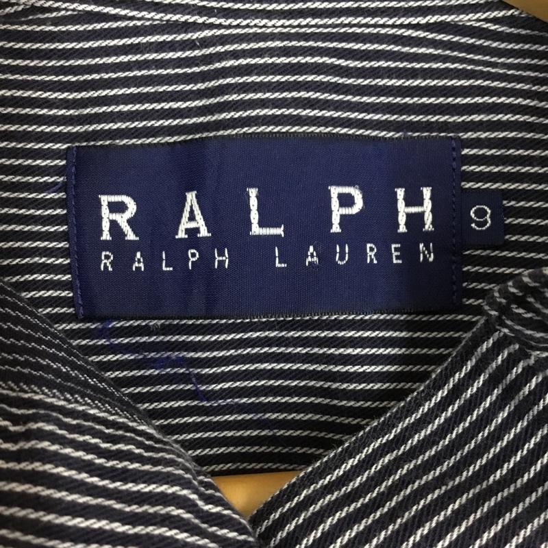 ラルフローレン RALPHLAUREN シャツ、ブラウス 半袖 ストライプ インディゴ / インディゴ / レディース USED 古着 中古 10110835