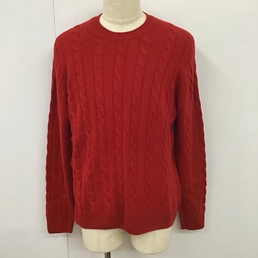 ブルックスブラザーズ BROOKS BROTHERS ニット、セーター 長袖 長袖ニットカットソー ニット セーター クルーネックニット M  赤 / レッド /  メンズ USED 古着 中古 10112789