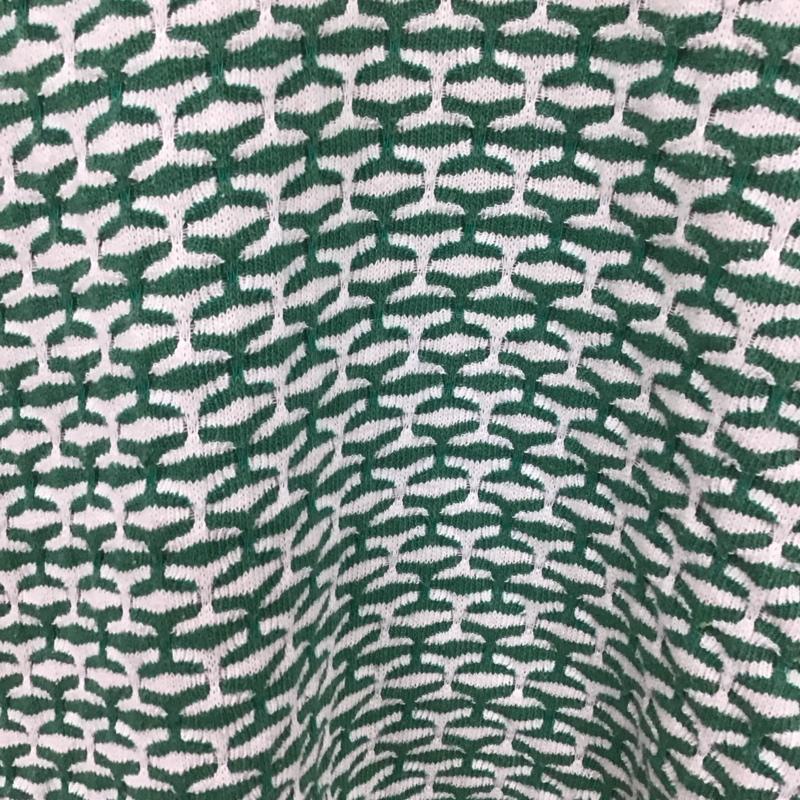 ザラ ZARA カットソー 半袖 半袖カットソー ポロシャツ カラーシャツ カジュアルシャツ L 総柄 白 / ホワイト / X 緑 / グリーン / レディース USED 古着 中古 10110843