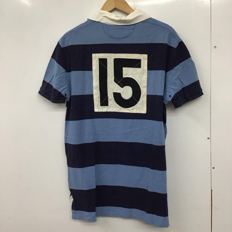 ポロバイラルフローレン Polo by RALPH LAUREN ポロシャツ 半袖 半袖ポロシャツ カラーシャツ 半袖カットソー L ボーダー柄 青 / ブルー / X 水色 / ライトブルー / メンズ USED 古着 中古 10134944
