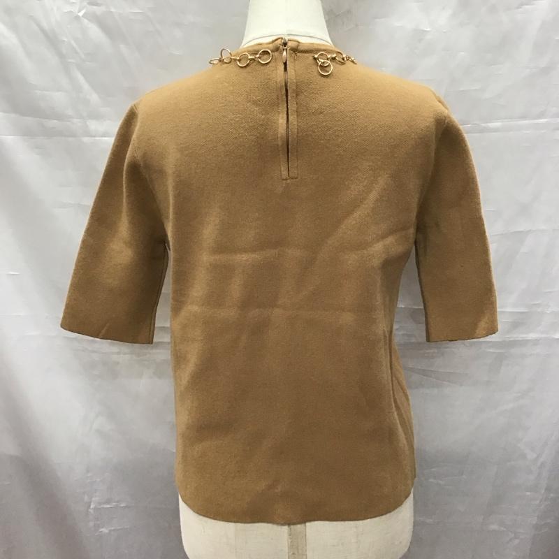 ザラ ZARA カットソー 半袖 6254 141 704 半袖ニット S 無地 キャメル / キャメル / レディース USED 古着 中古 10118447