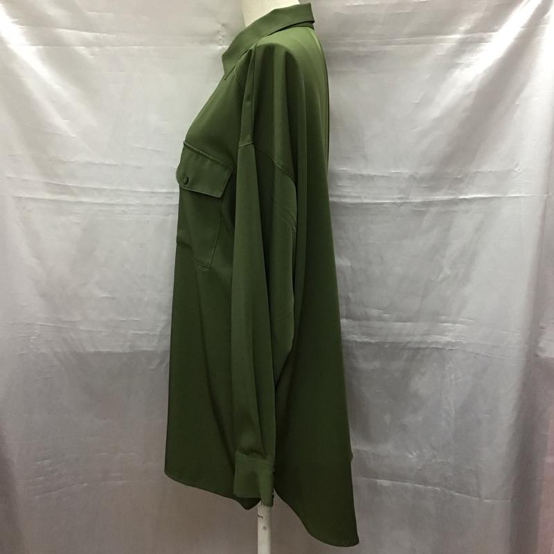 スライ SLY シャツ、ブラウス 長袖 030CAY30-5260 BACK TUCK SKIPPER SH FREE 無地 カーキ / カーキ / レディース USED 古着 中古 10115876
