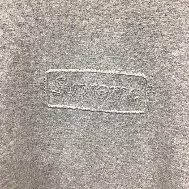 シュプリーム Supreme トレーナー 長袖 20SS CutoutboxLogoCrewneckBoxLogo 長袖トレーナー L ロゴ、文字 灰 / グレー / メンズ USED 古着 中古 10129579