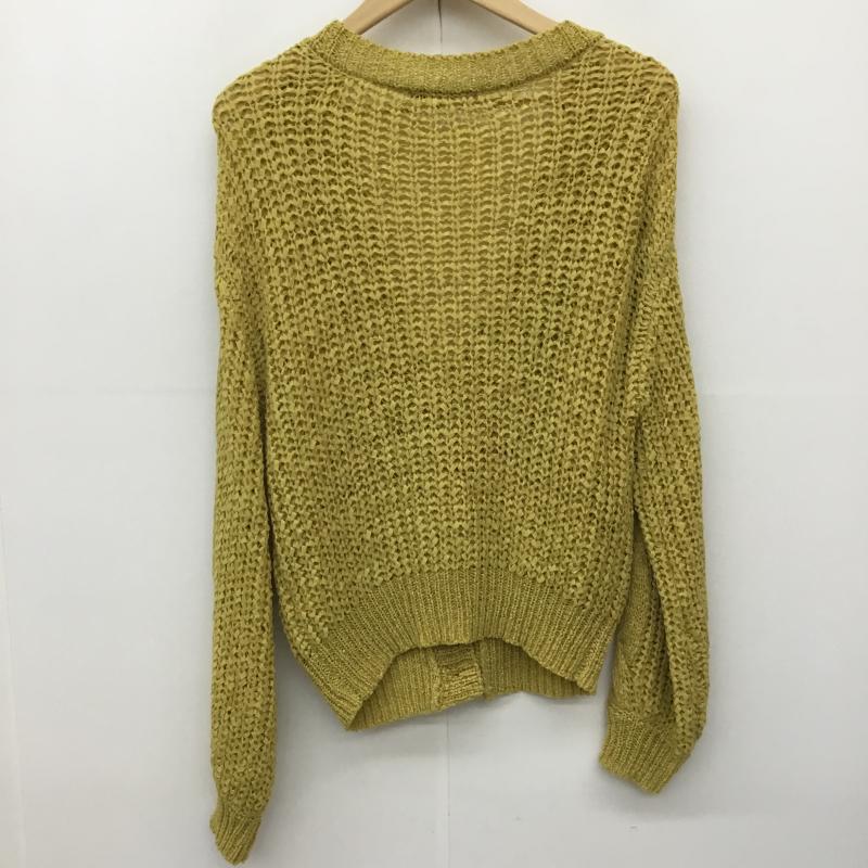 イング INGNI カーディガン 長袖 M 無地 黄 / イエロー / レディース USED 古着 中古 10134391
