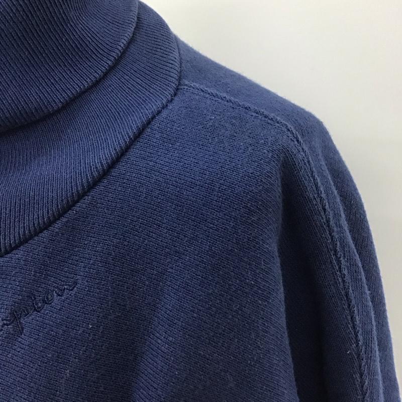 チャンピオン Champion トレーナー 長袖 CW-Q011 リバースウィーブタートルネックスウェットシャツ 長袖トレーナー M ロゴ、文字 青 / ブルー / レディース USED 古着 中古 10110268
