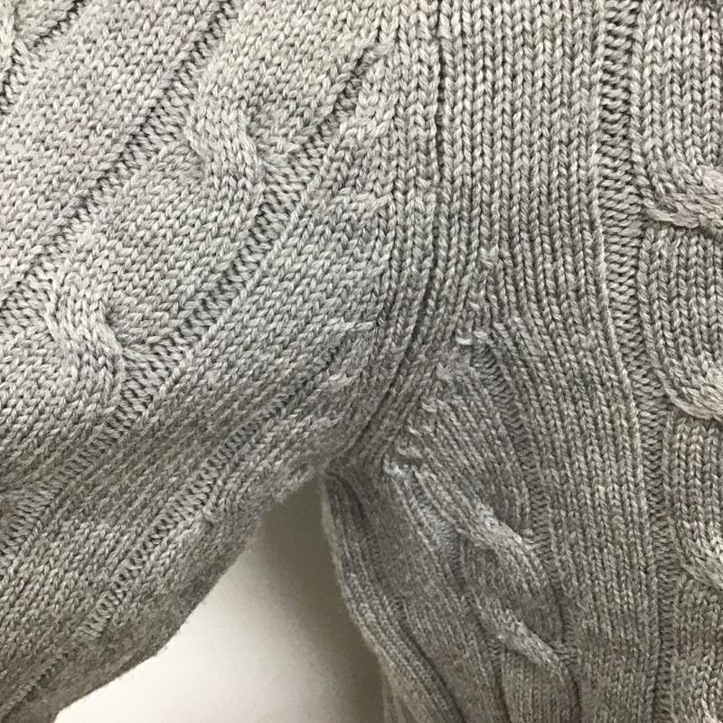 ブルックスブラザーズ BROOKS BROTHERS ニット、セーター 長袖 長袖ニットカットソー ニット セーター Vネックニット M 灰 / グレー / メンズ USED 古着 中古 10113623