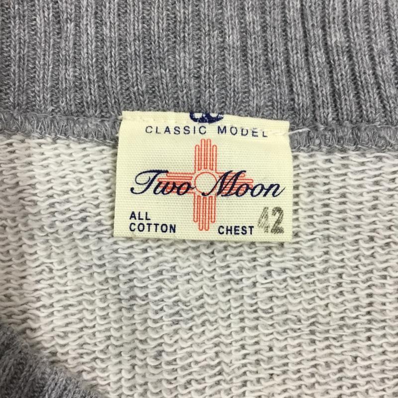 トゥームーン two moon トレーナー 長袖 スウェット ジップアップ 42 無地 灰 / グレー / メンズ USED 古着 中古 10108893