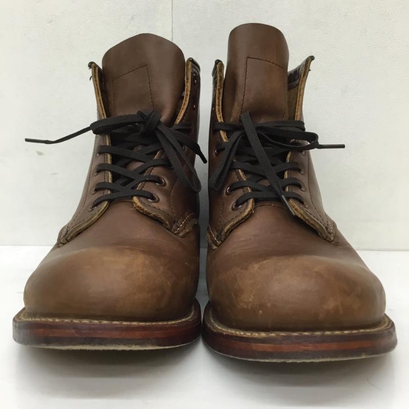 レッドウィング RED WING ブーツ ショートブーツ 100周年 8285 US:9 ロゴ、文字 茶 / ブラウン / メンズ USED 古着 中古 10136432