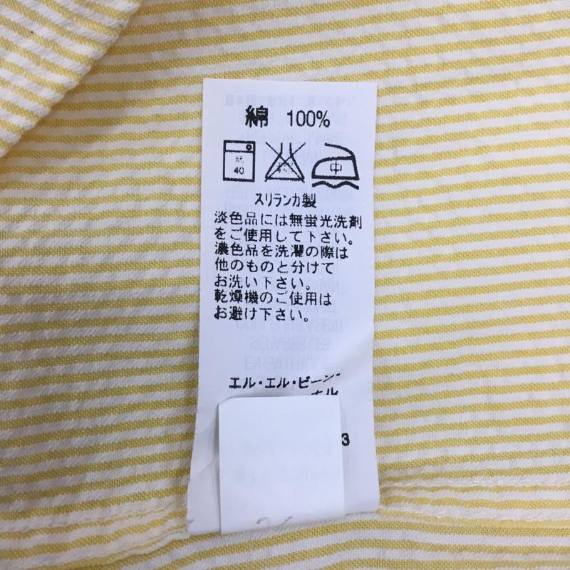 エルエルビーン L.L.Bean シャツ、ブラウス 長袖 ボタンダウンシャツ M ストライプ 黄 / イエロー / X 白 / ホワイト / メンズ USED 古着 中古 10112760