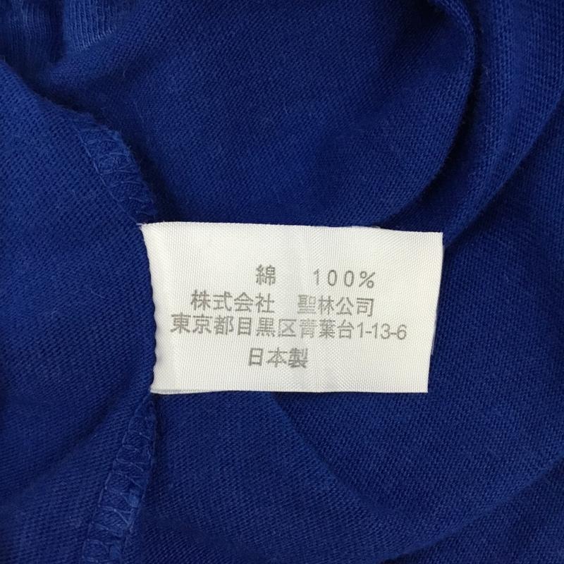ブルーブルー BLUE BLUE Tシャツ 半袖 クルーネック コットン S ロゴ、文字 青 / ブルー / メンズ USED 古着 中古 10112379